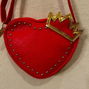 Disney The Descendants 3- Red Quilted Heart Shaped Crossbody Bag. NWOT